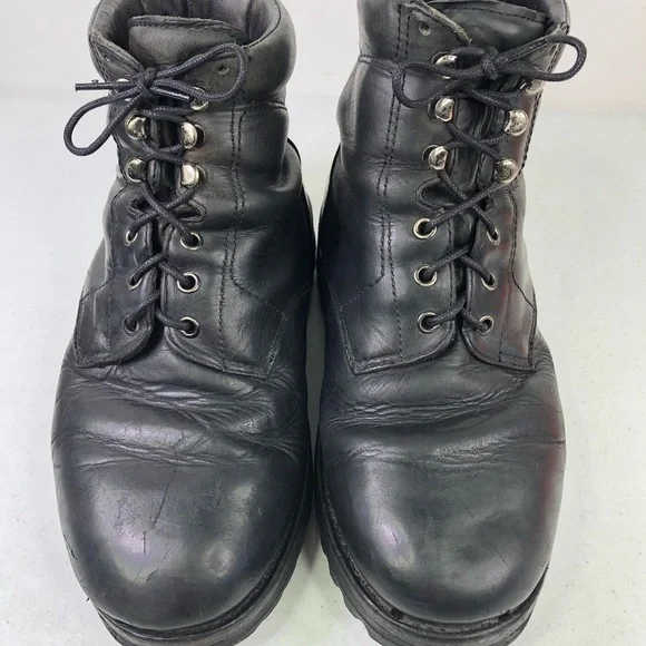 Drew Black Leather Lace Up Boots - Picture 6 of 11